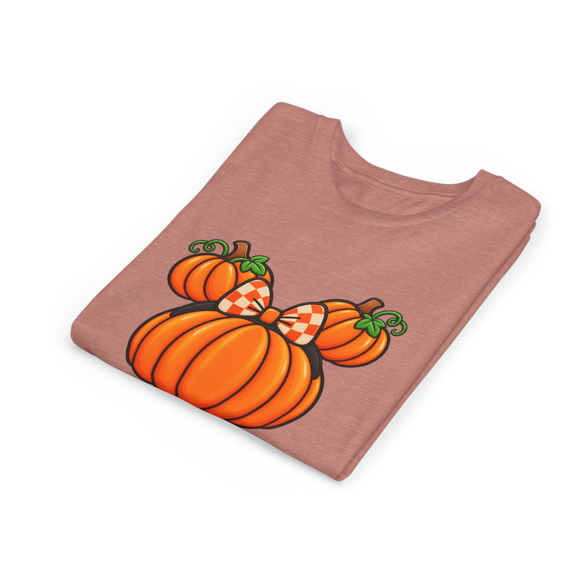 Fall Pumpkin Ears Youth Tee | Halloween Fall Pumpkin Tee