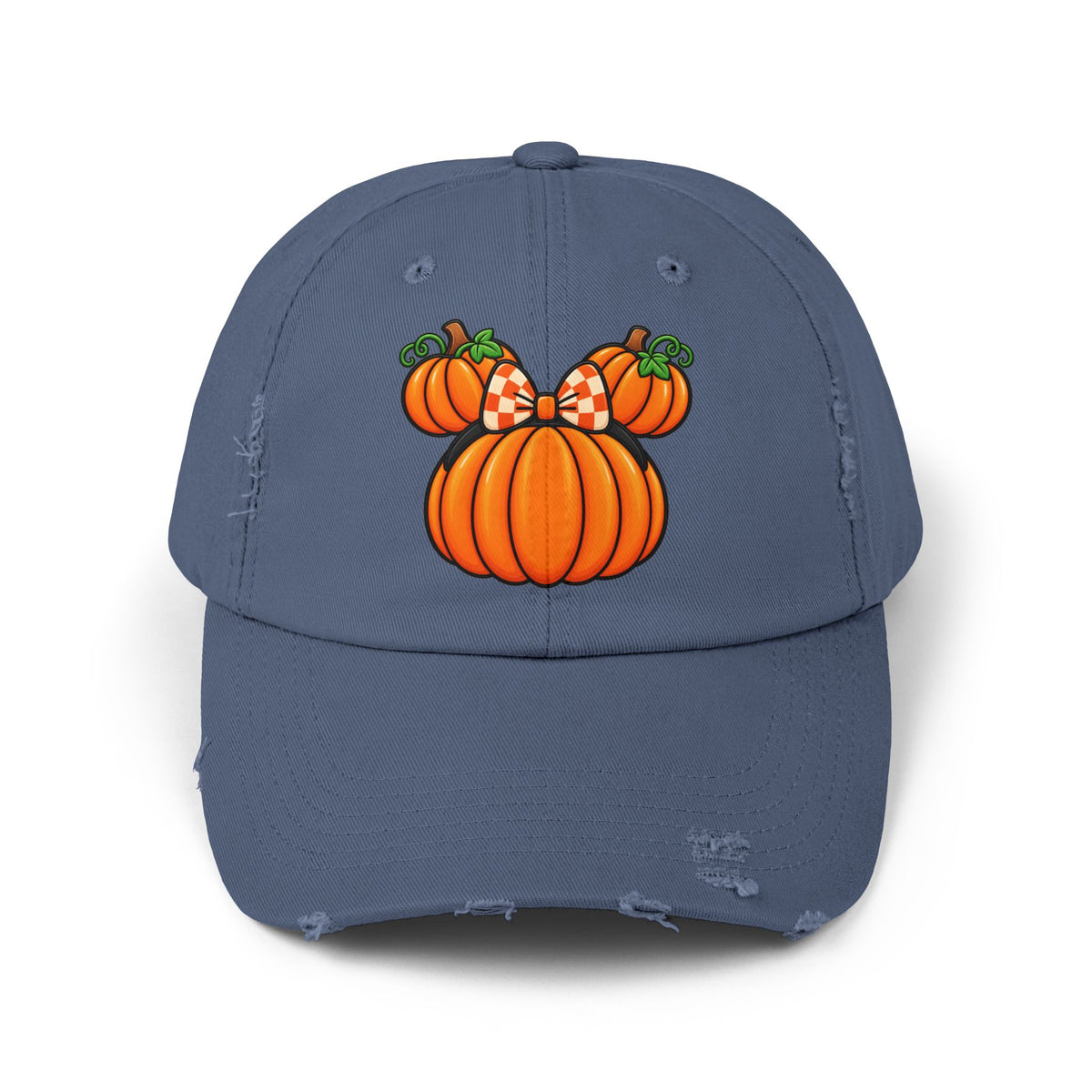 Fall Pumpkin  Ears Cap | Distressed Baseball Hat, Halloween Fall