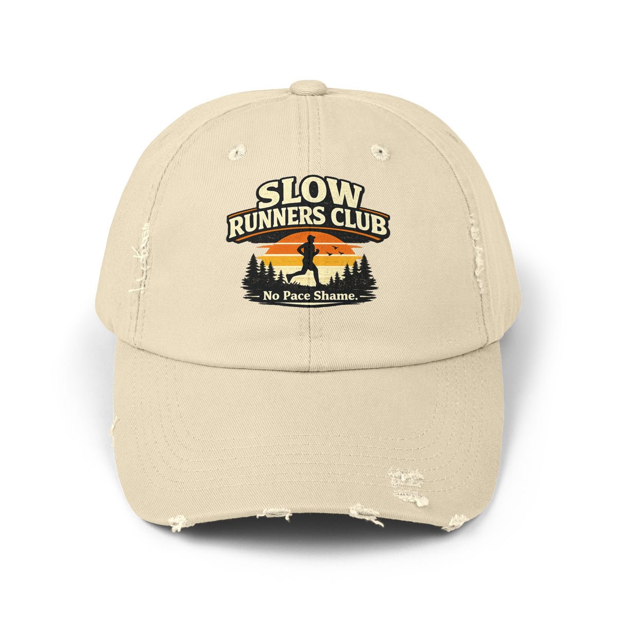 Slow Runners Club cap No Pace Shame | Vintage Athletic Running silhouette,