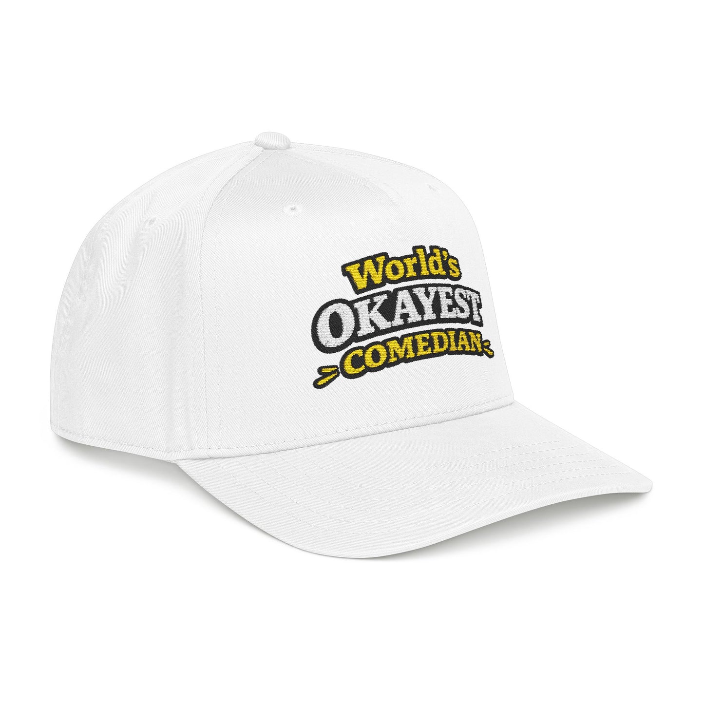 Dad Joke cap Worlds Okayest Comedian Mid Profile Baseball Cap