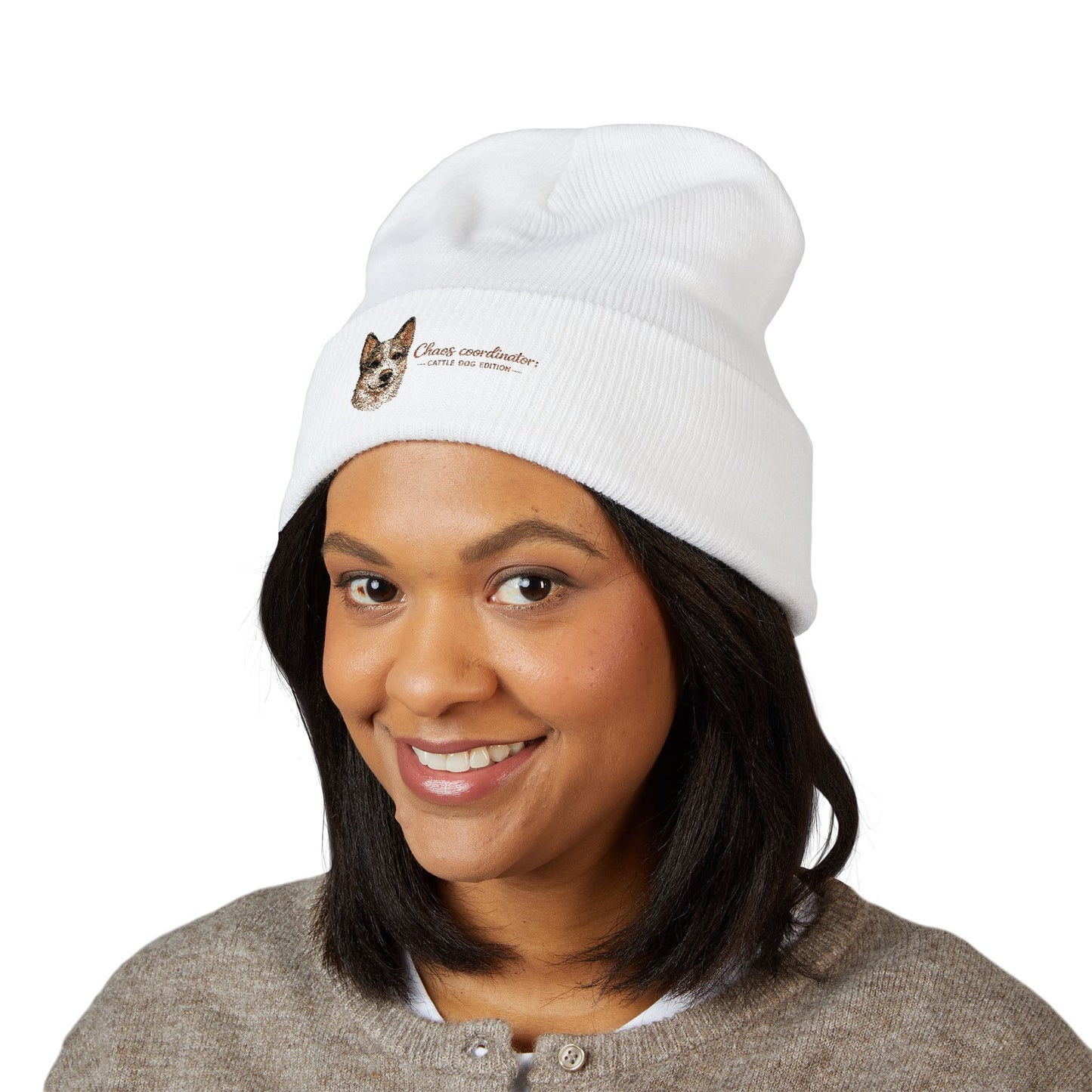 Australian Cattle Dog Embroidered Beanie | Cuffed Knit Hat