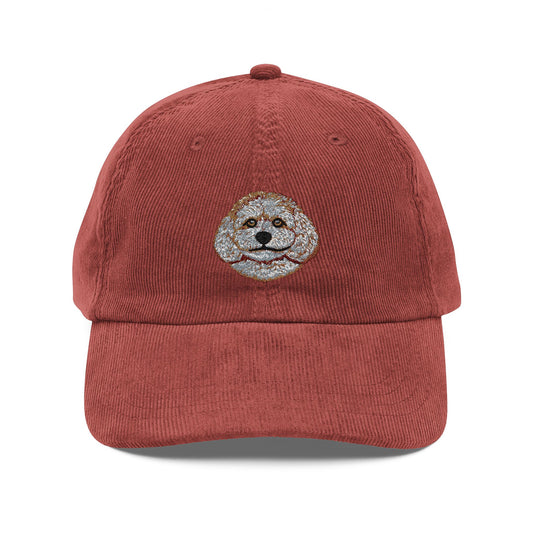 Vintage Corduroy Cavapoo Dog Cap (Embroidery) customizable