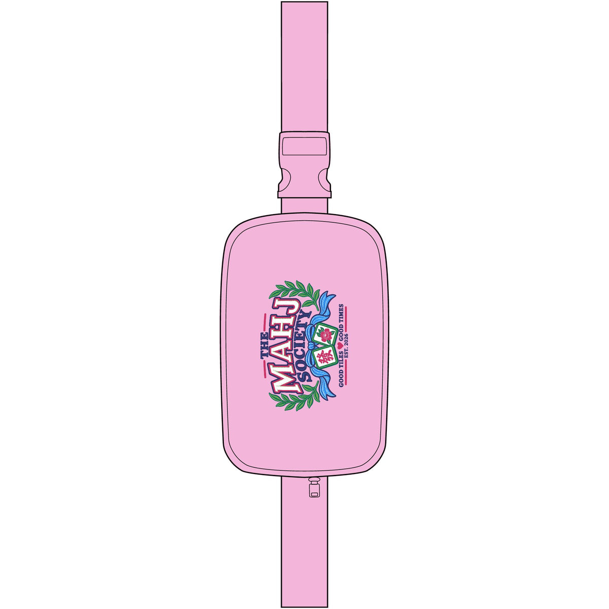The Mahj Society Embroidered Explorer Sling Bag — Mahjong bag