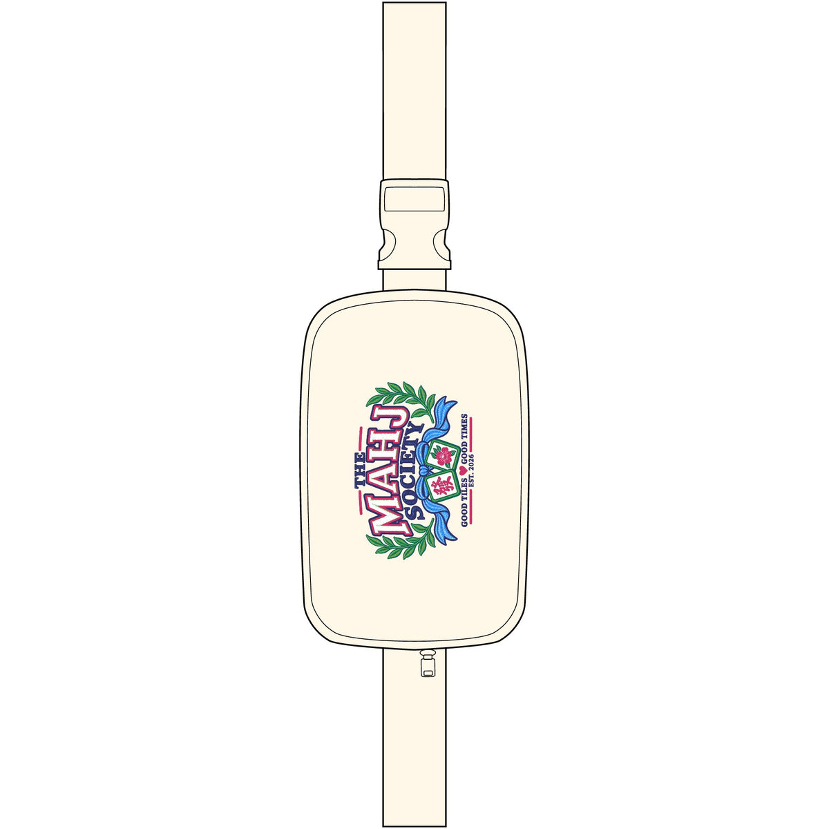 The Mahj Society Embroidered Explorer Sling Bag — Mahjong bag
