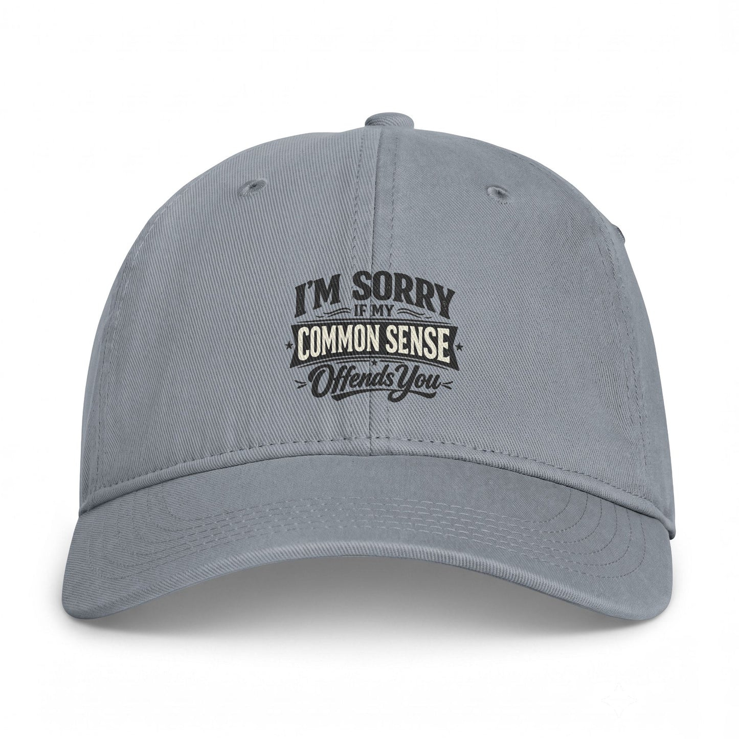 Coastal Washed Cap — "I’m Sorry if My Common Sense Offends" Baseball Hat