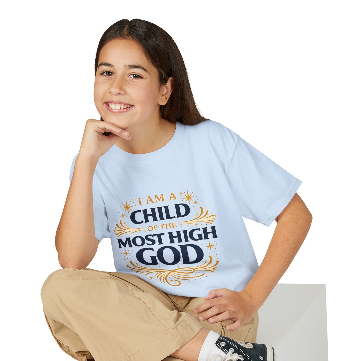 I Am A Child of the Most High God Youth T-Shirt | Christian Faith Tee