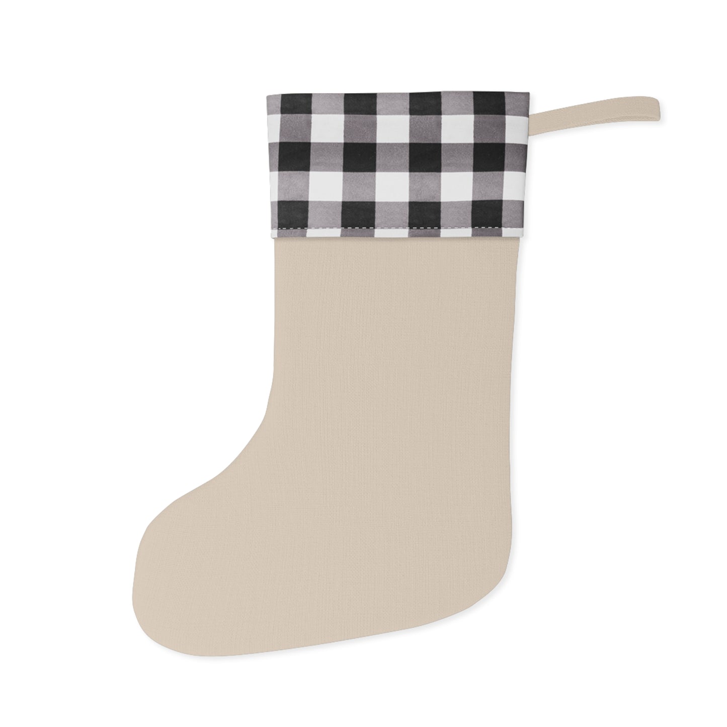 Scott American Bulldog Christmas Stocking with Buffalo Plaid Cuff