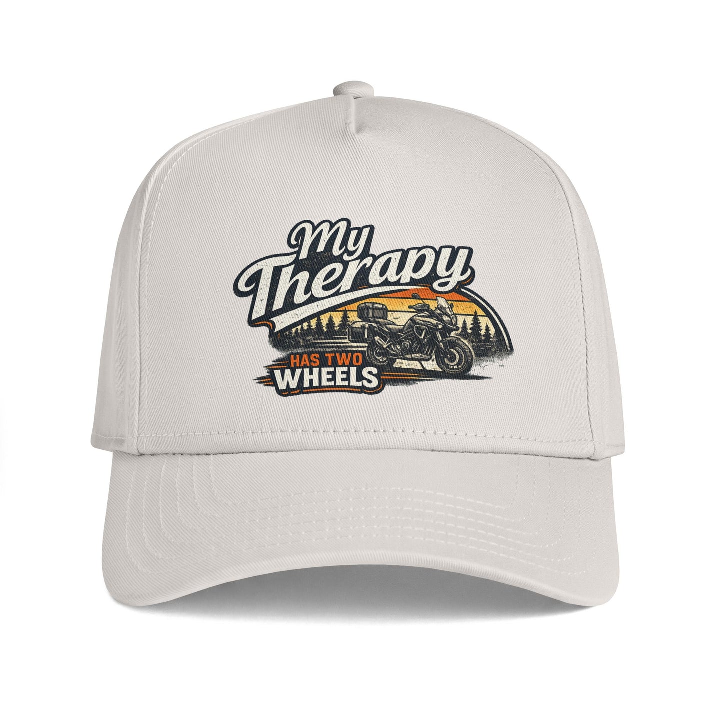 My Therapy Has Two Wheels Motorcycle Cap | Biker Trucker Hat
