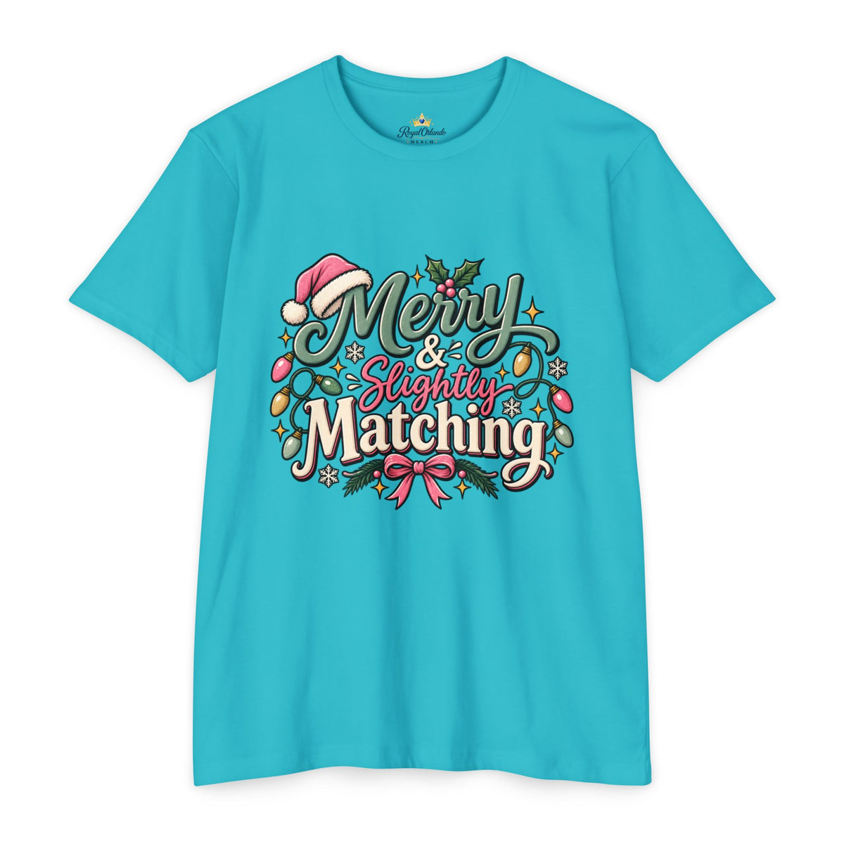 Christmas T-Shirt — "Merry & Slightly Matching" Festive Holiday Tee- Family pajamas
