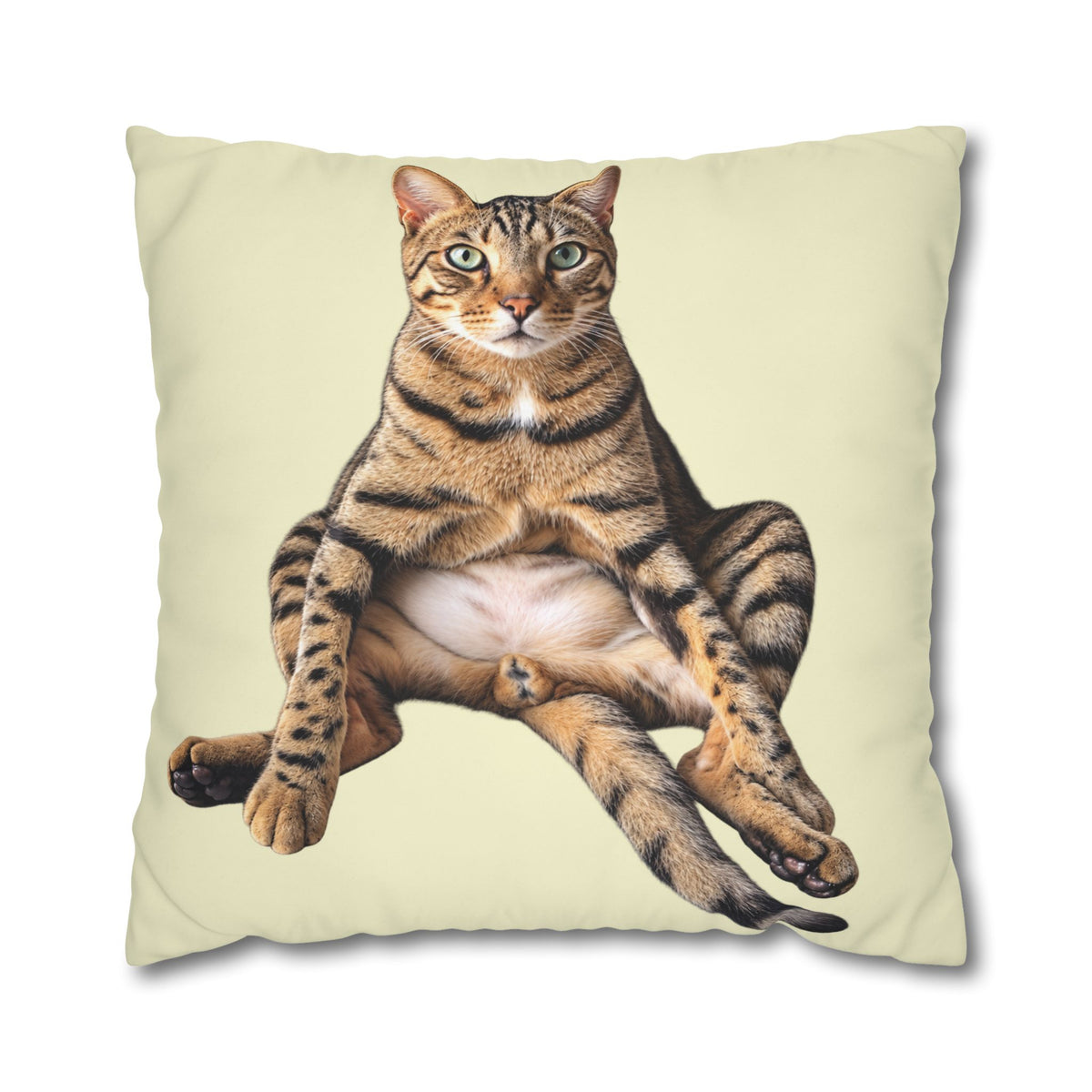 Savannah cat Square Poly Canvas Pillowcase