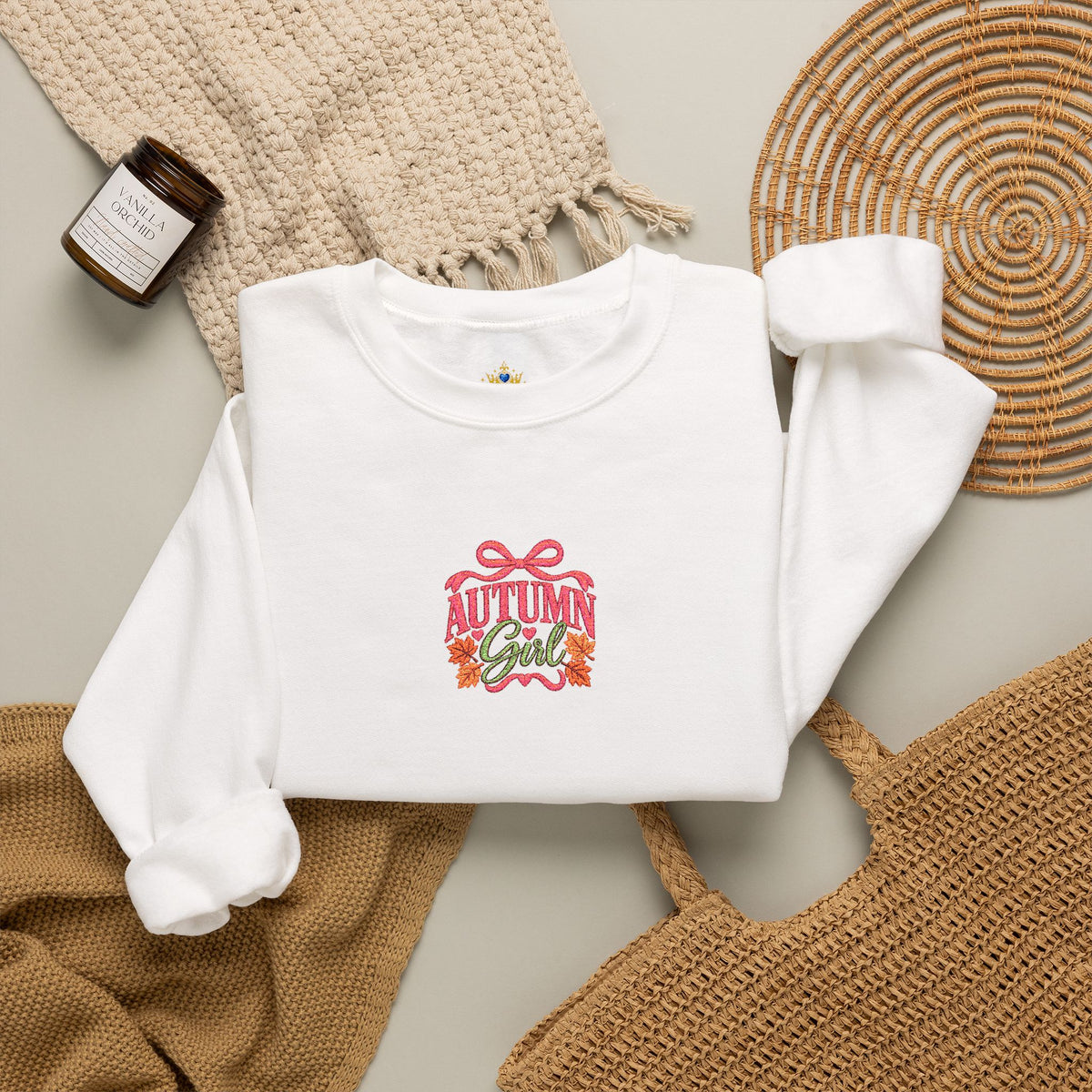 Autumn Girl 2026 Fall embroidered Unisex Heavy Blend™ Crewneck Sweatshirt