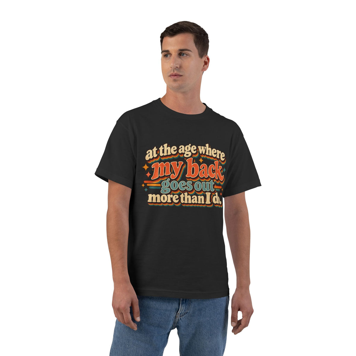 my back goes out more than I do T-Shirt | Retro Text Graphic