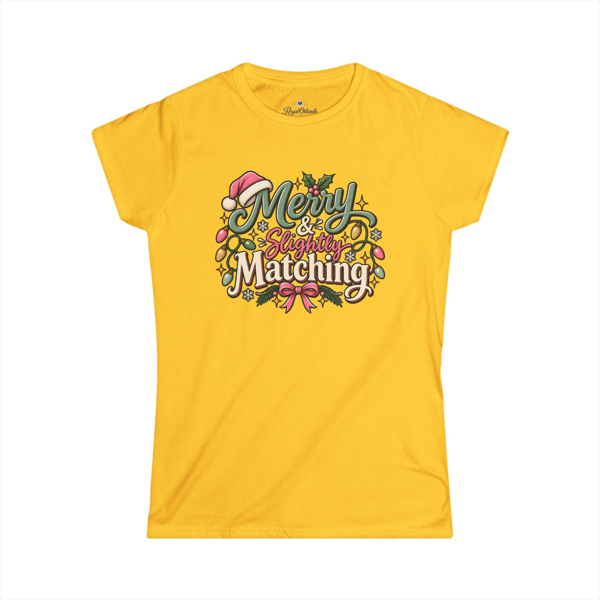 Women's Softstyle Tee Merry Sightly Matching Friends and Family holiday shirts