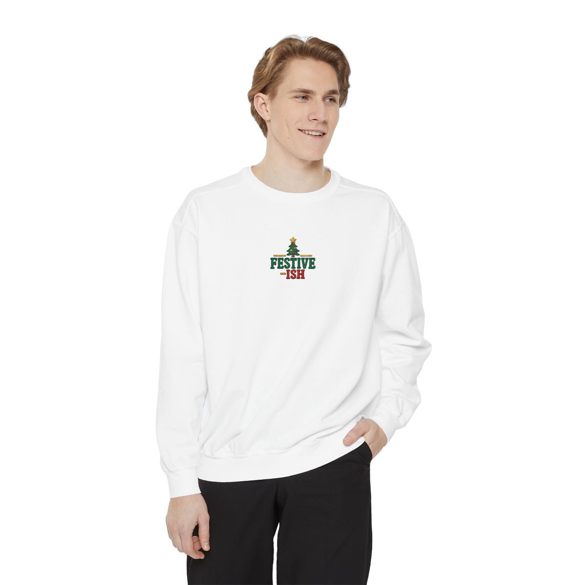 Holiday Sweatshirt — Festiv-ish Christmas Tree Crewneck