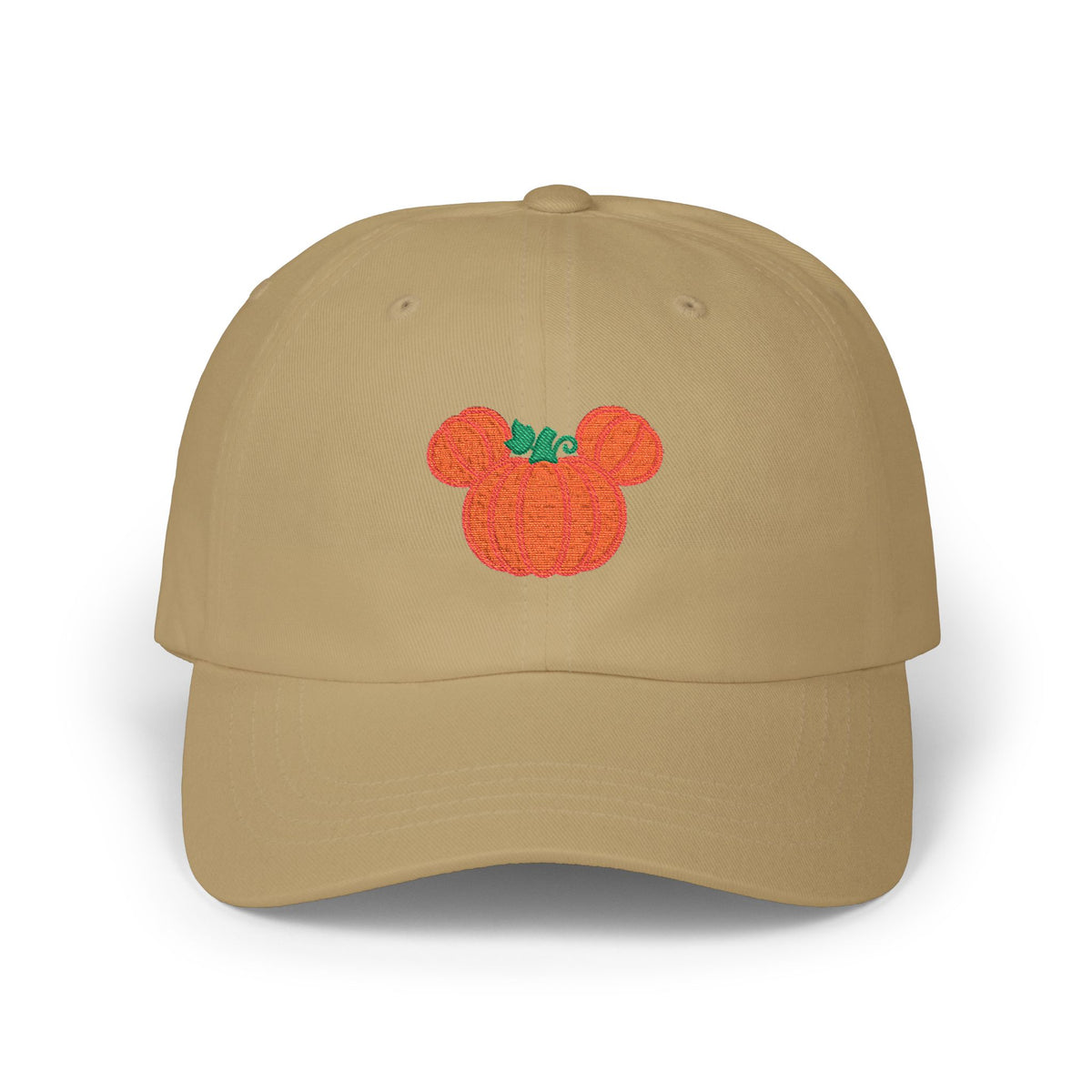 Fall theme embroidered pumpkin Classic Cap