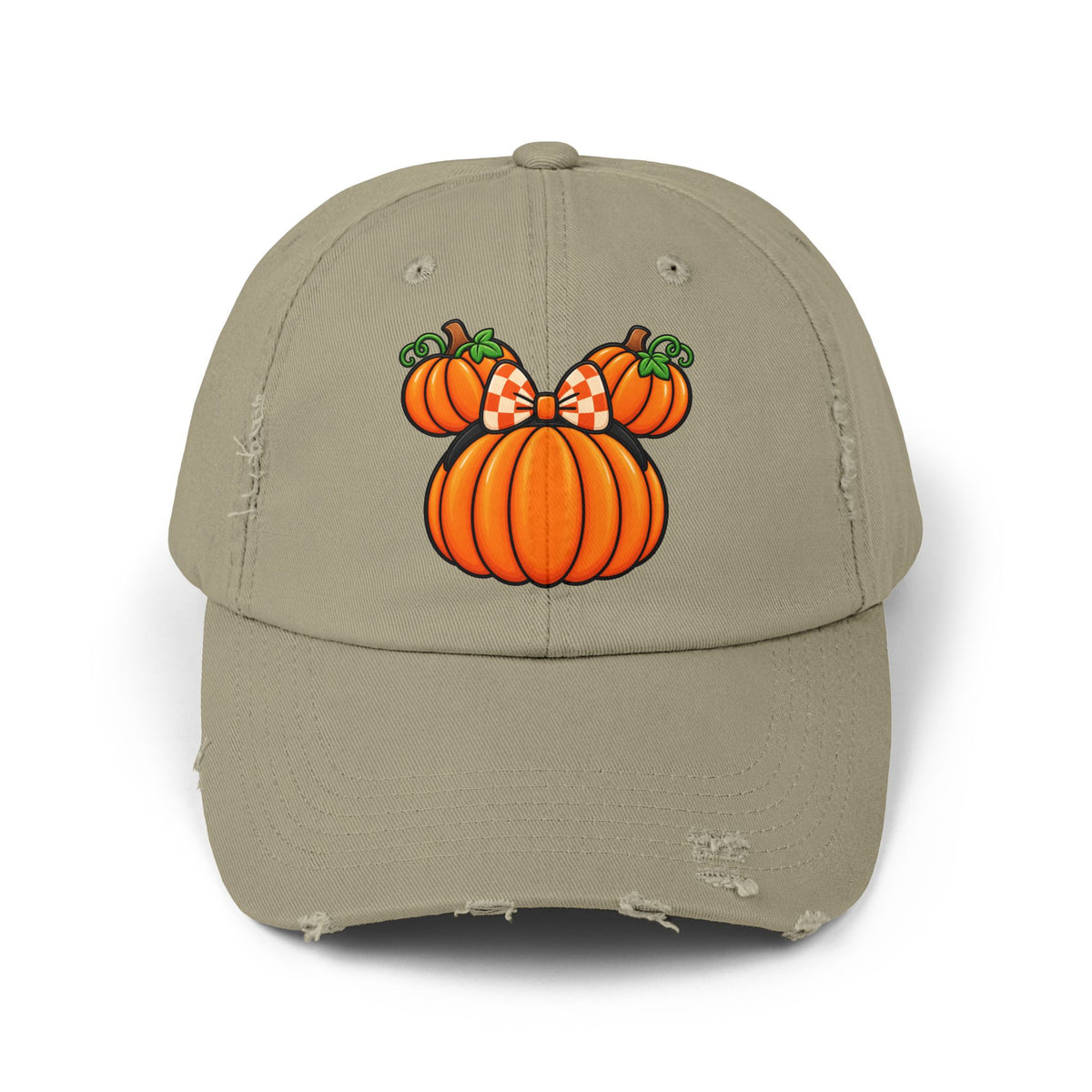 Fall Pumpkin  Ears Cap | Distressed Baseball Hat, Halloween Fall