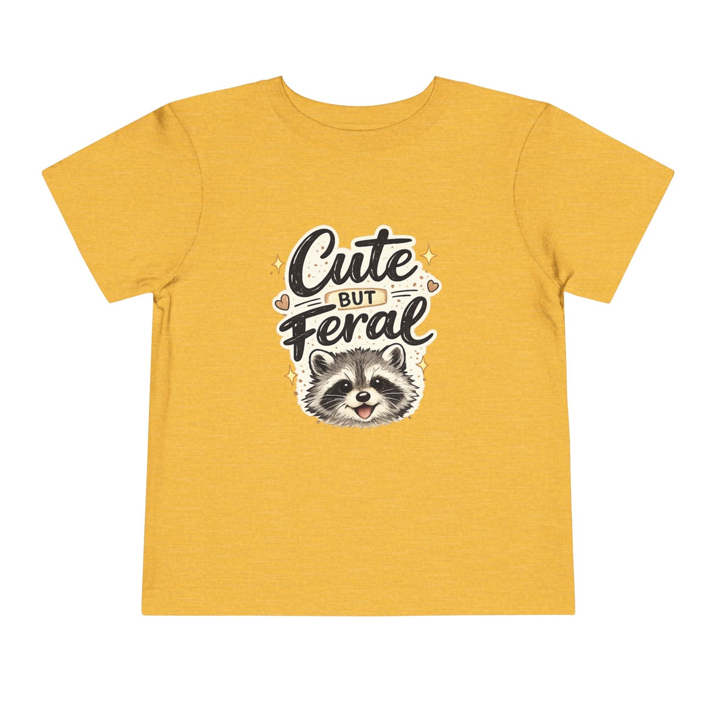 Cute But Feral Raccoon Toddler Tee | Kids Animal Graphic Shirt