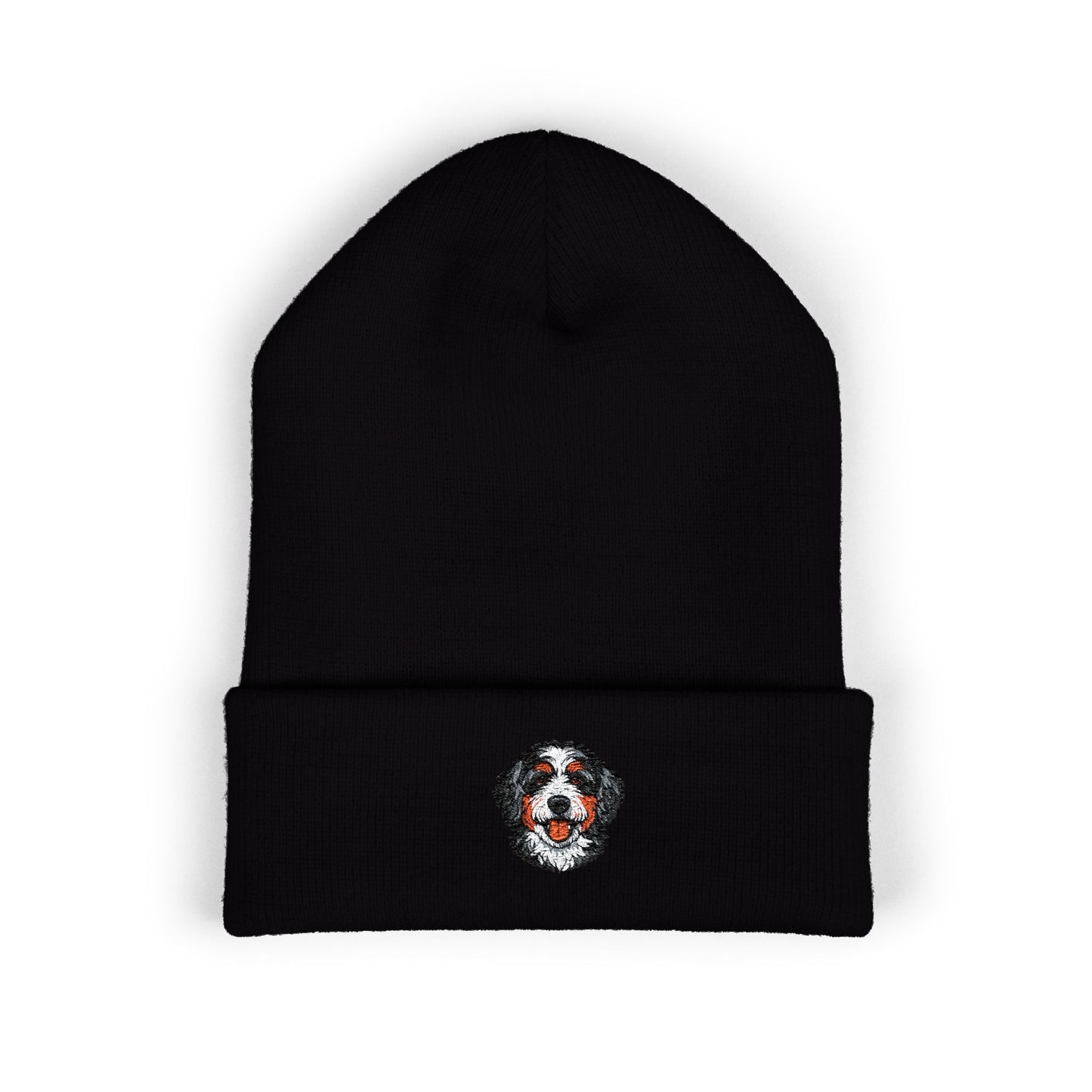 Bernedoodle Embroidered Beanie | Cuffed Knit Hat