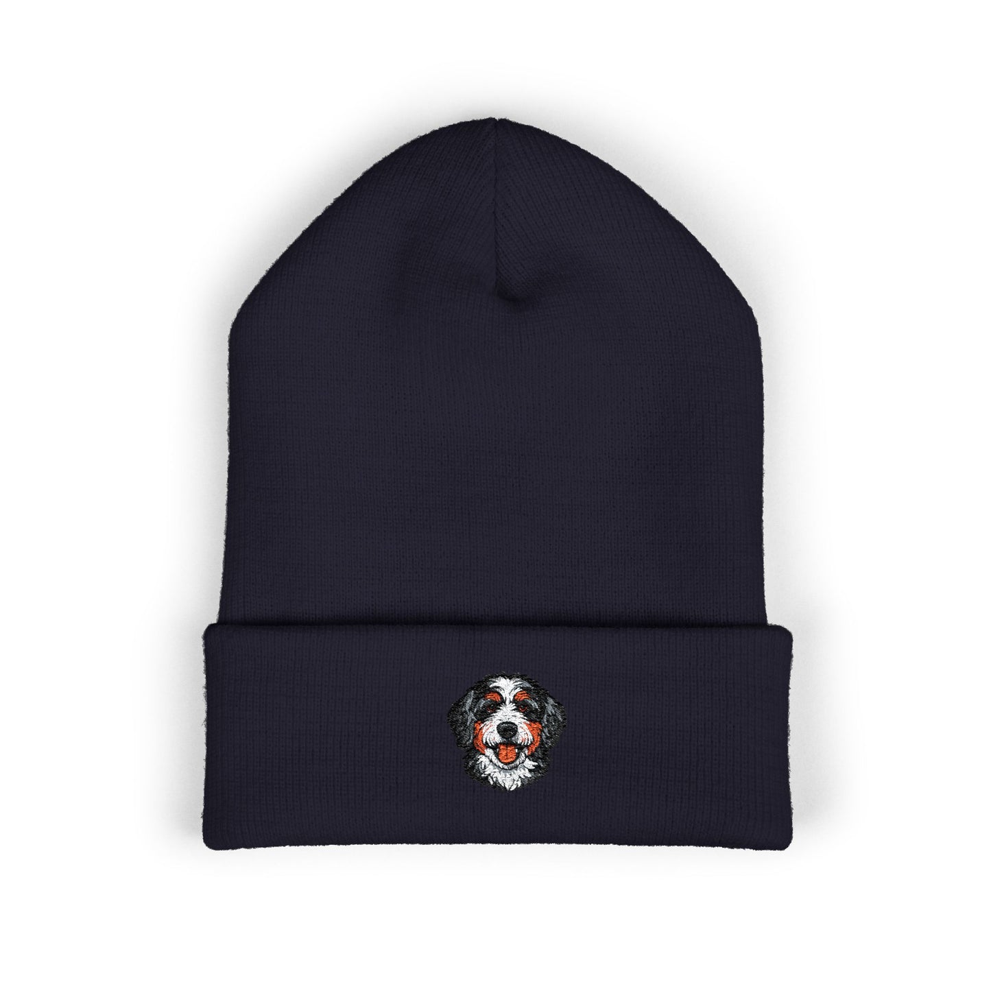 Bernedoodle Embroidered Beanie | Cuffed Knit Hat