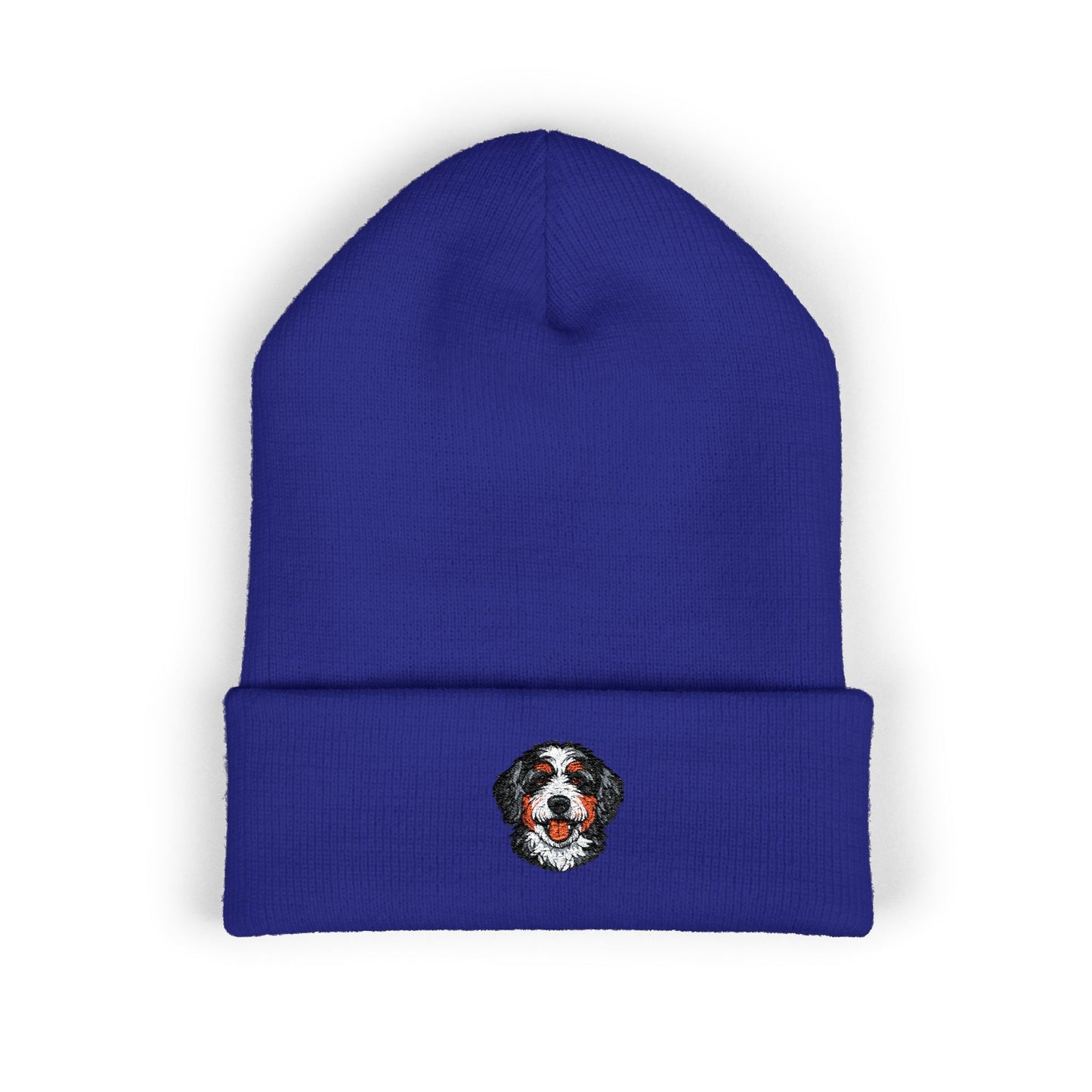 Bernedoodle Embroidered Beanie | Cuffed Knit Hat