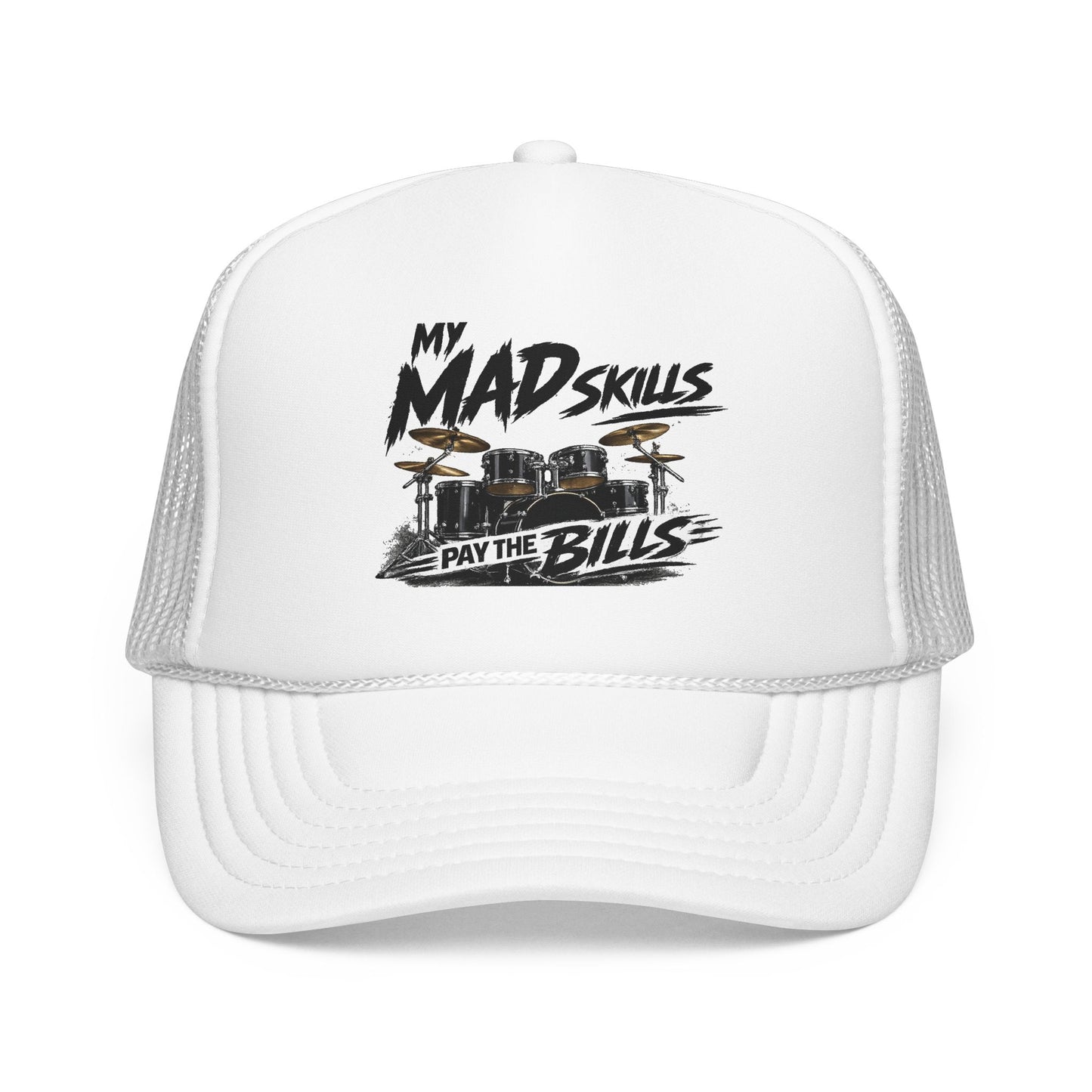 My Mad Skills Drum Set trucker hat | Pay the Bills drummer hat