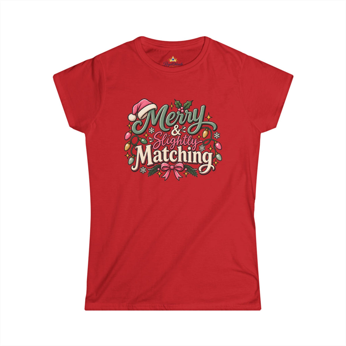 Women's Softstyle Tee Merry Sightly Matching Friends and Family holiday shirts