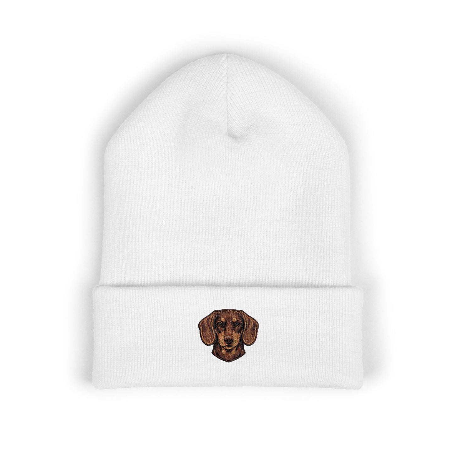 Dachshund Embroidered Beanie | Cuffed Knit Hat