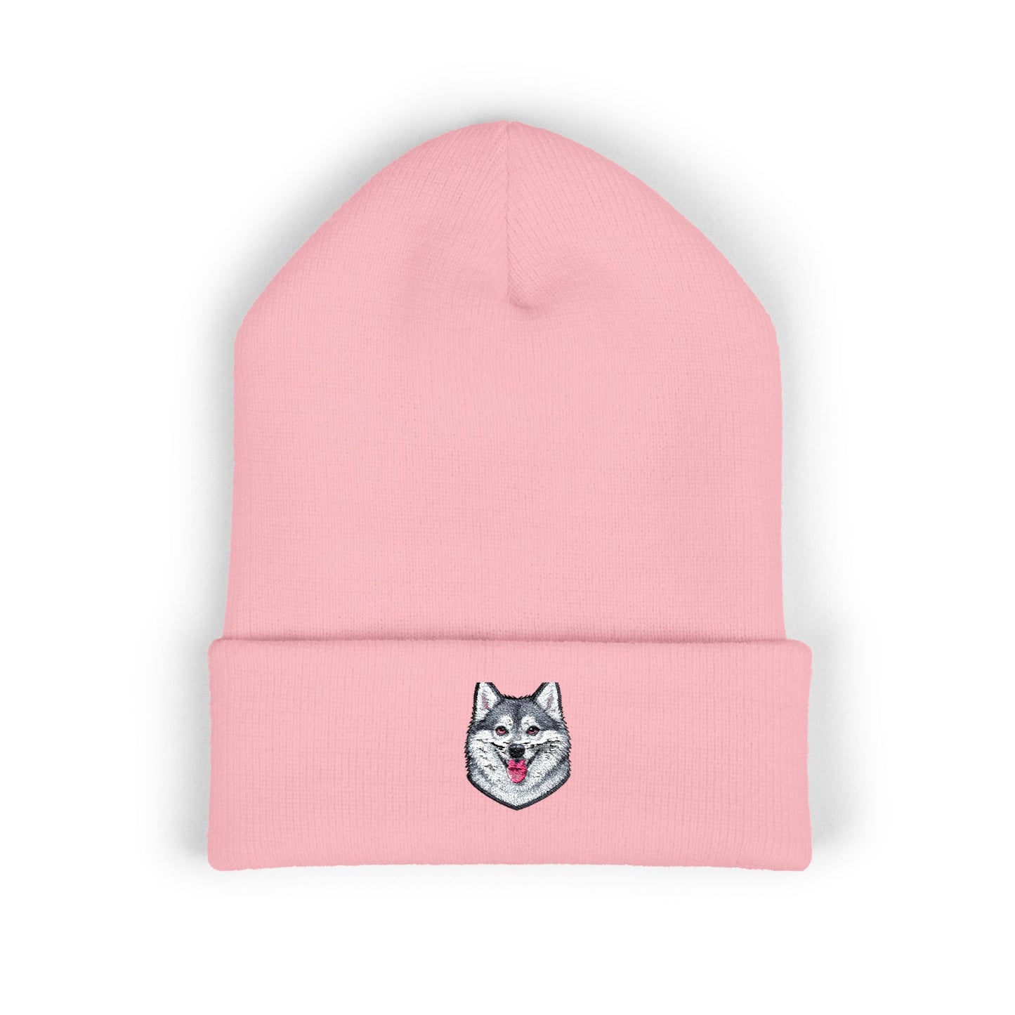 Alaskan Klee Kai Embroidered Beanie | Cuffed Knit Hat