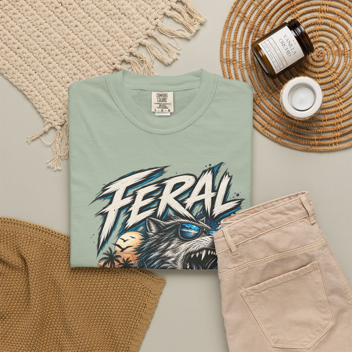 T-Shirt — "Feral and Salty" Aggressive Sea Bear Graphic Tee