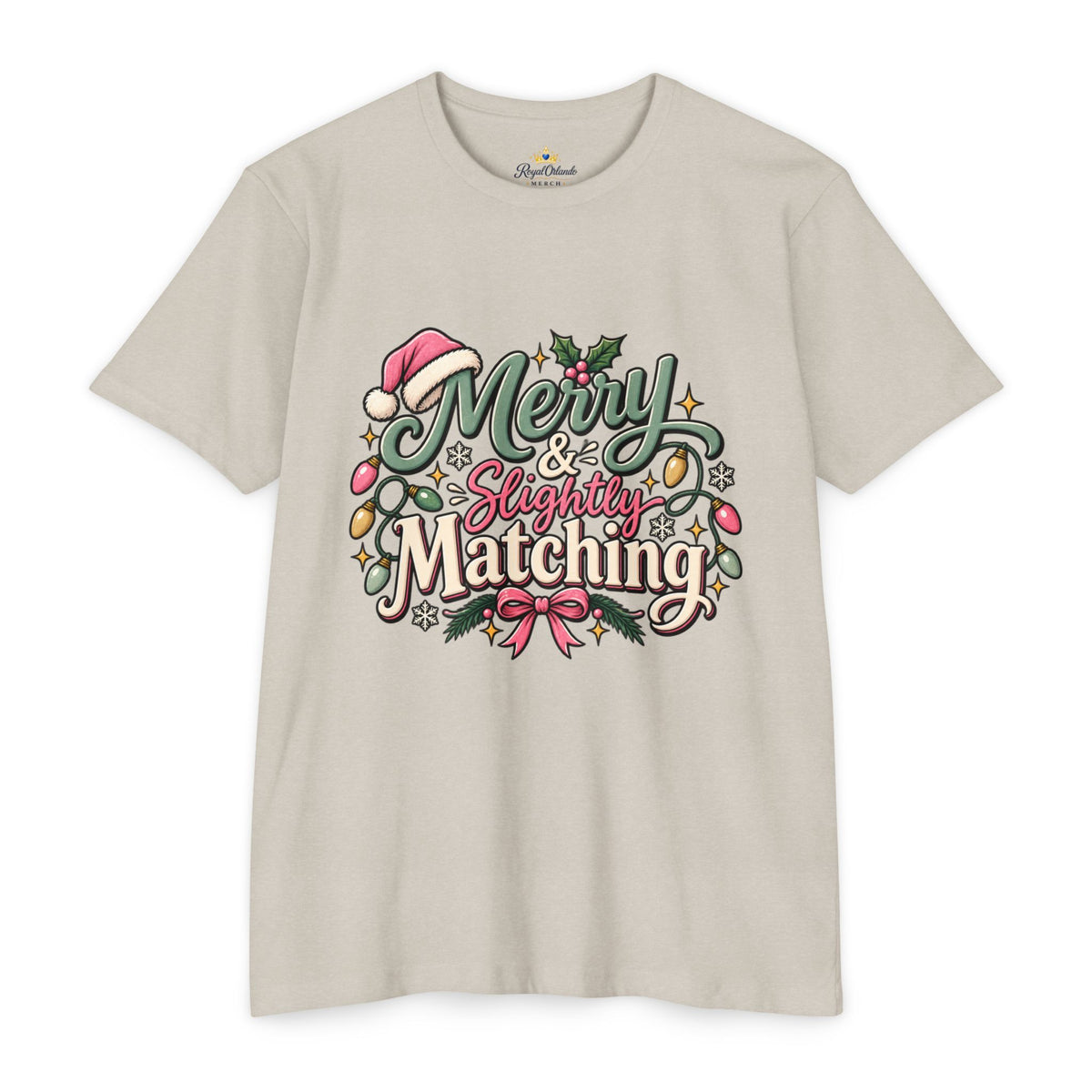 Christmas T-Shirt — "Merry & Slightly Matching" Festive Holiday Tee- Family pajamas