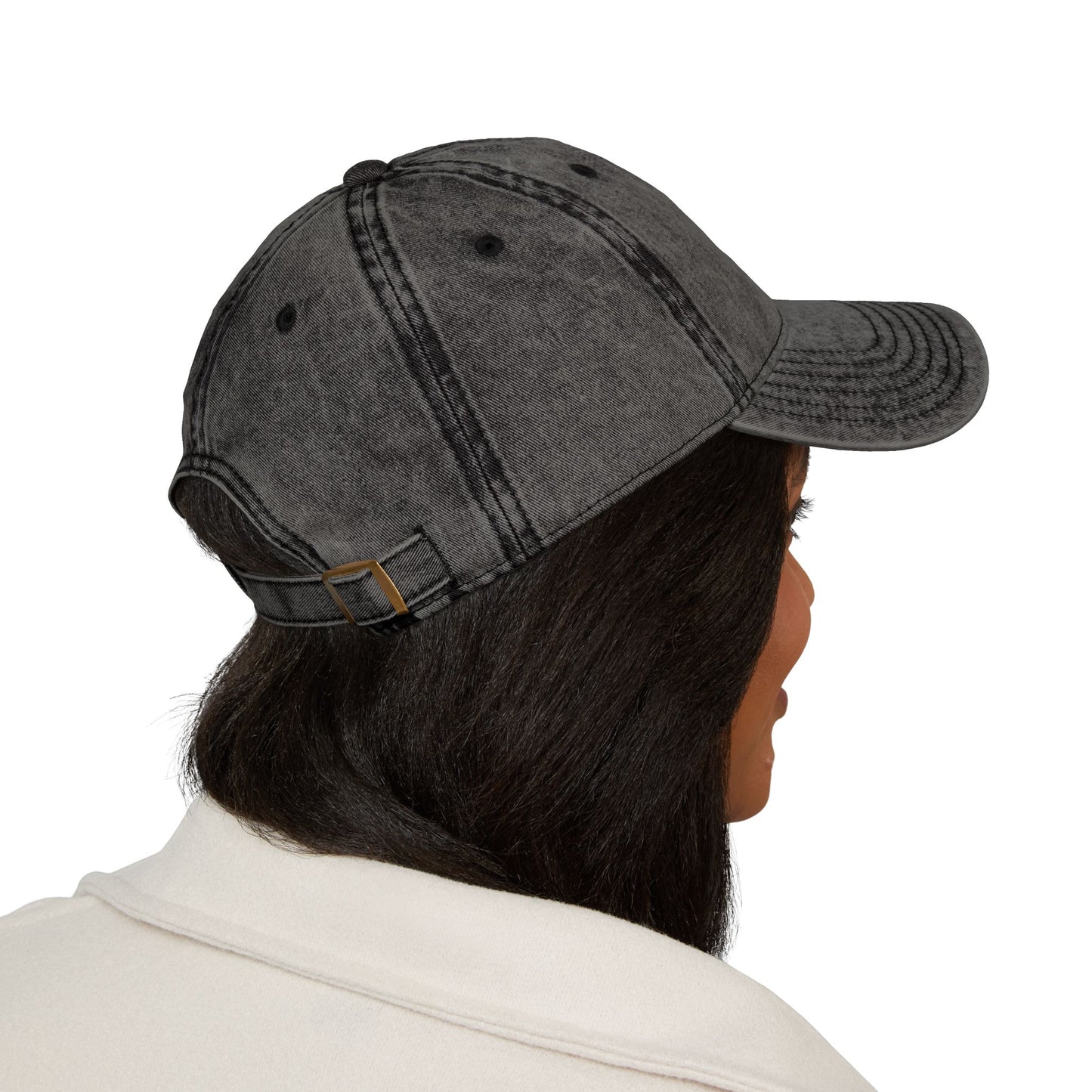 Embroidered Chihuahua Dog Face Cap | Vintage Washed Baseball Hat