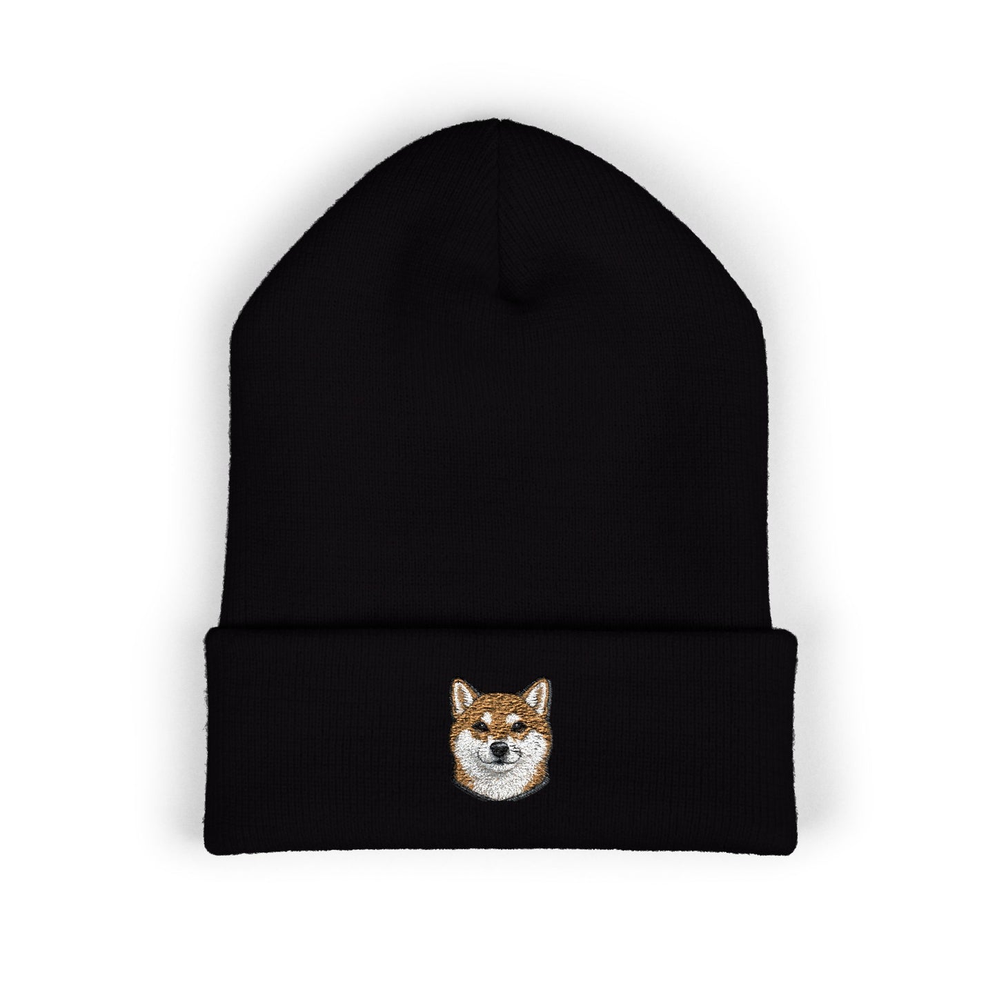 Shiba Inu Embroidered Beanie | Cuffed Knit Hat