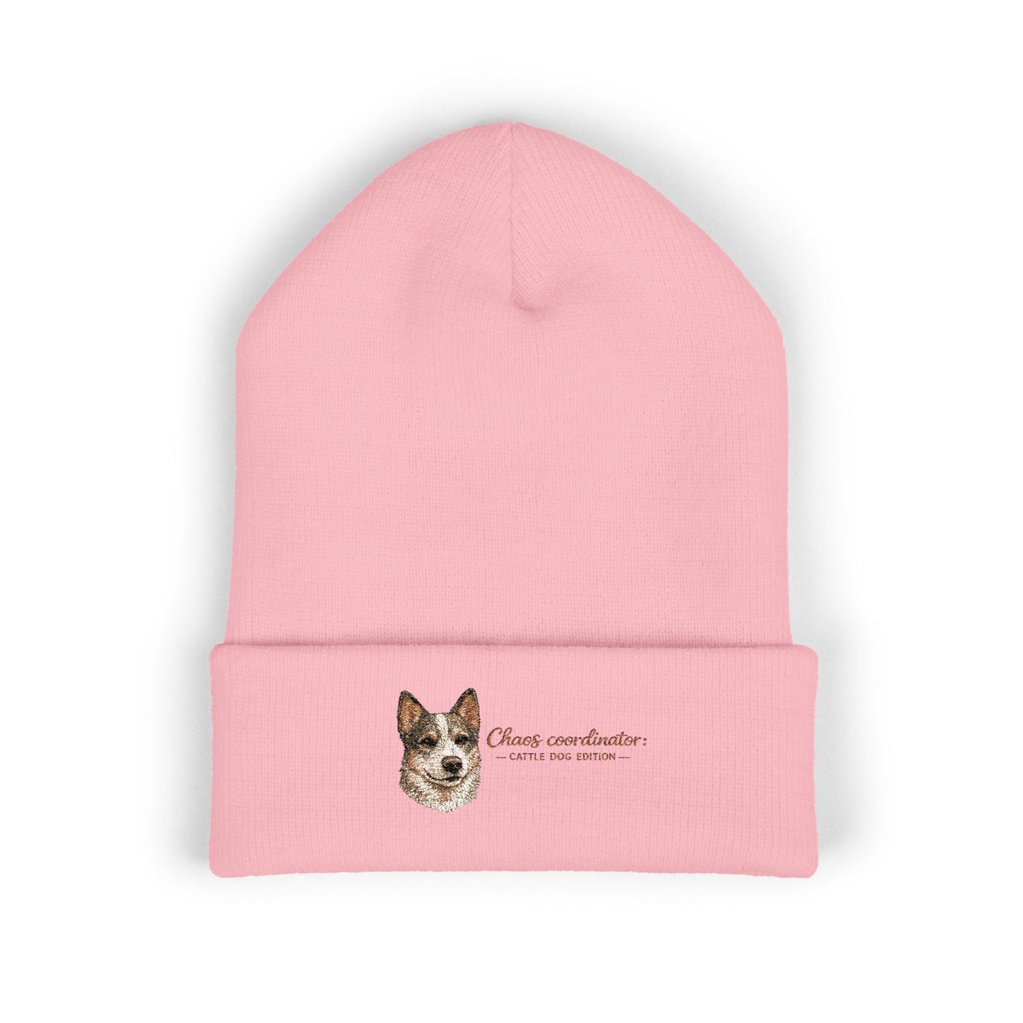 Australian Cattle Dog Embroidered Beanie | Cuffed Knit Hat