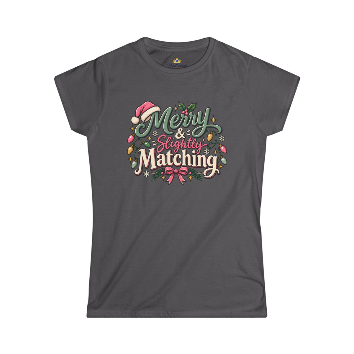 Women's Softstyle Tee Merry Sightly Matching Friends and Family holiday shirts