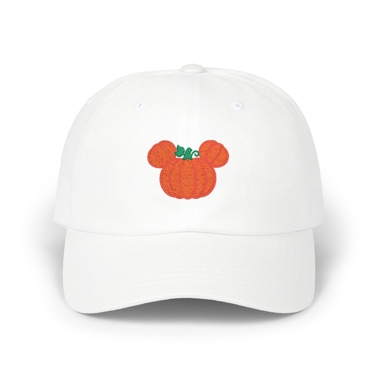 Fall theme embroidered pumpkin Classic Cap