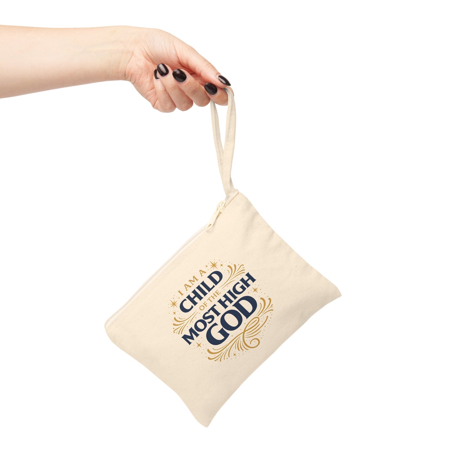 I Am a Child of the Most High God Accessory Zipper Pouch | Christian Faith Scripture
