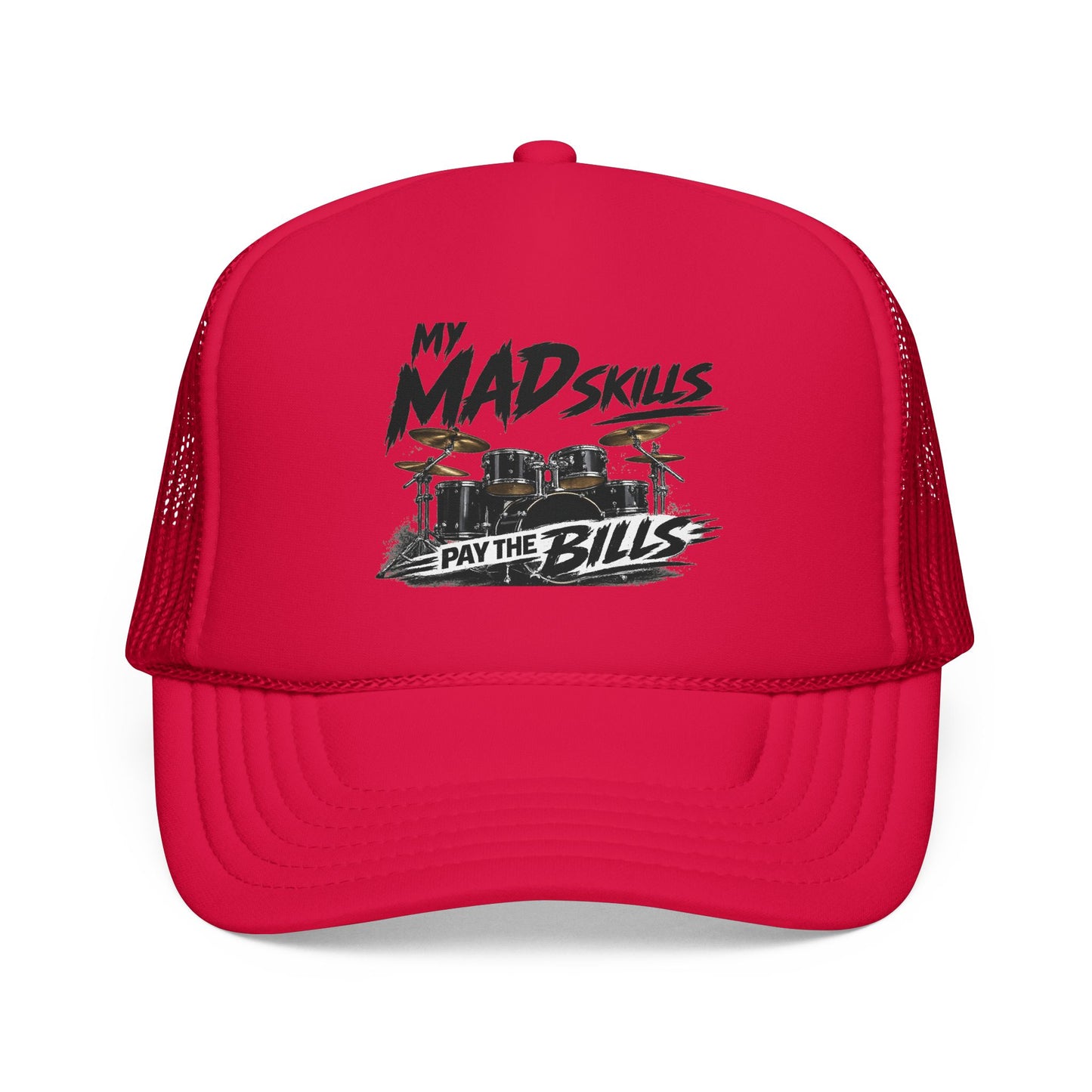My Mad Skills Drum Set trucker hat | Pay the Bills drummer hat