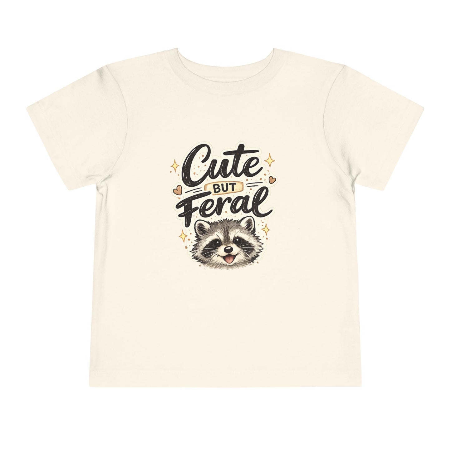Cute But Feral Raccoon Toddler Tee | Kids Animal Graphic Shirt