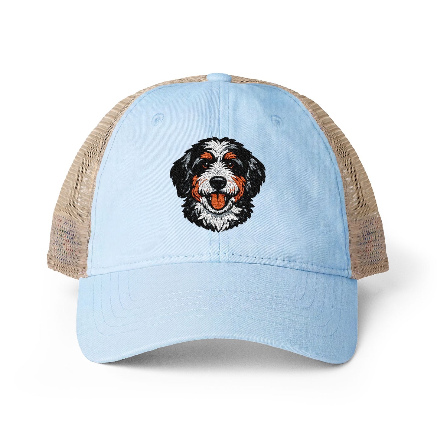 Bernedoodle embroidered Dog Mesh-Back Cap