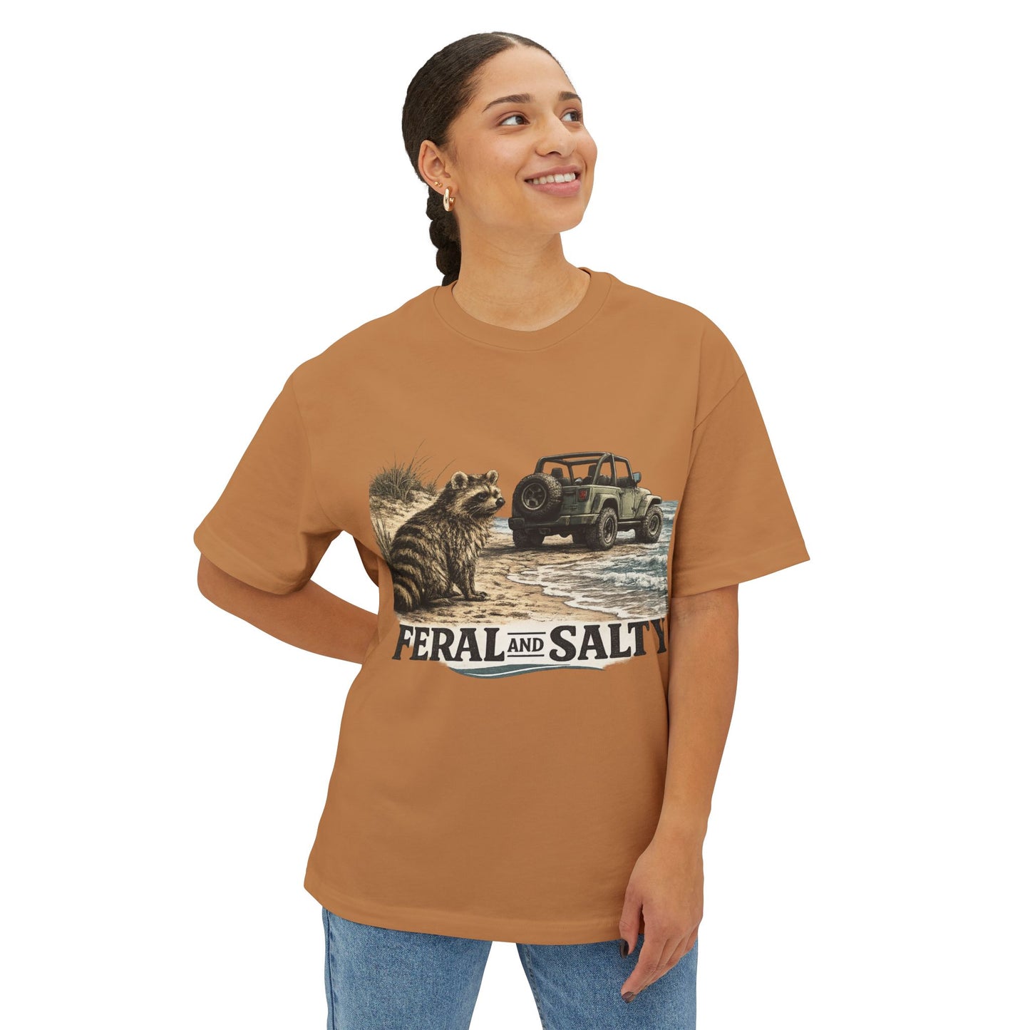 Unisex Oversized Boxy Tee -Feral and Salty