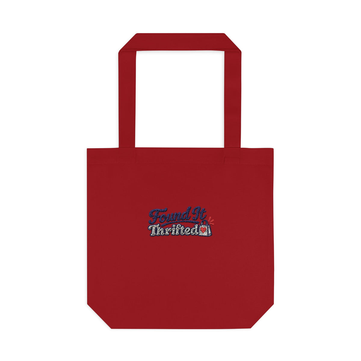 Tote Bag — “Found It, Thrifted” Graphic Cotton Tote for Everyday Errands & Gifts
