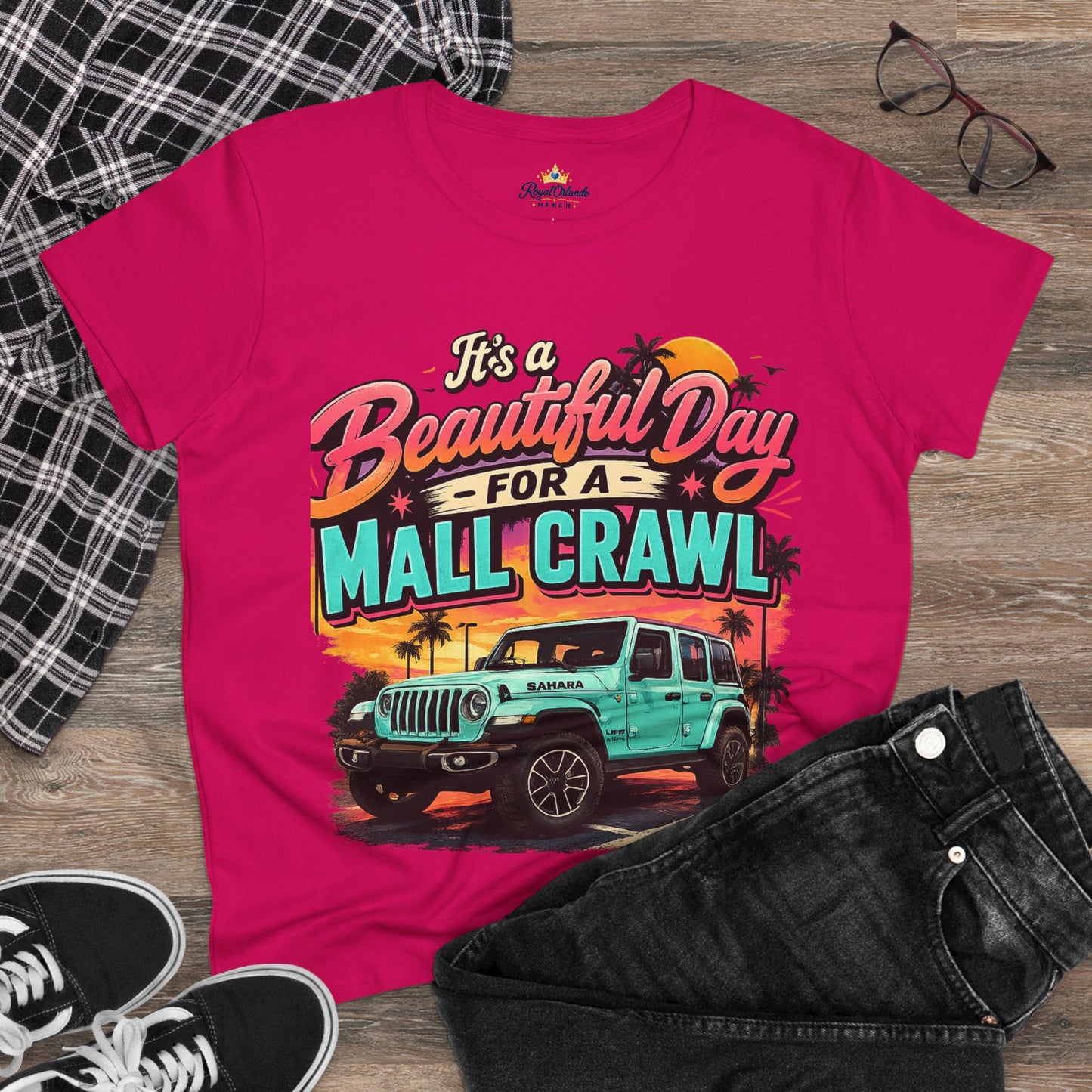 Women's Mall Crawl T‑Shirt — "It's a Beautiful Day for a Mall Crawl" Graphic Tee