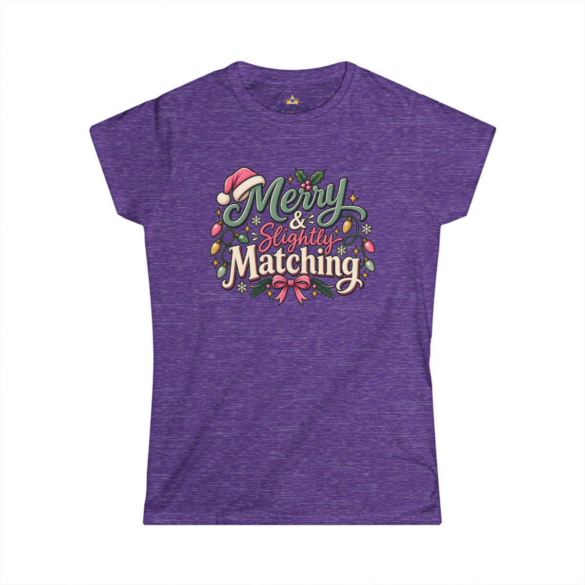 Women's Softstyle Tee Merry Sightly Matching Friends and Family holiday shirts