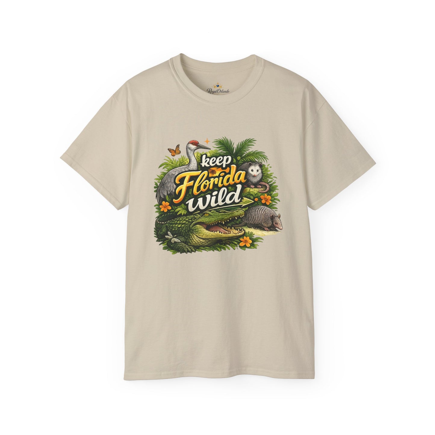 Keep Florida Wild T-Shirt | Alligator, Manatee, Palm Trees, Nature Design