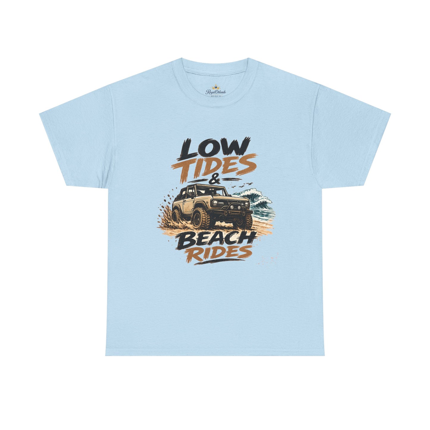 Low Tides & Beach Rides T-Shirt | 4x4 Beach Offroad Graphic