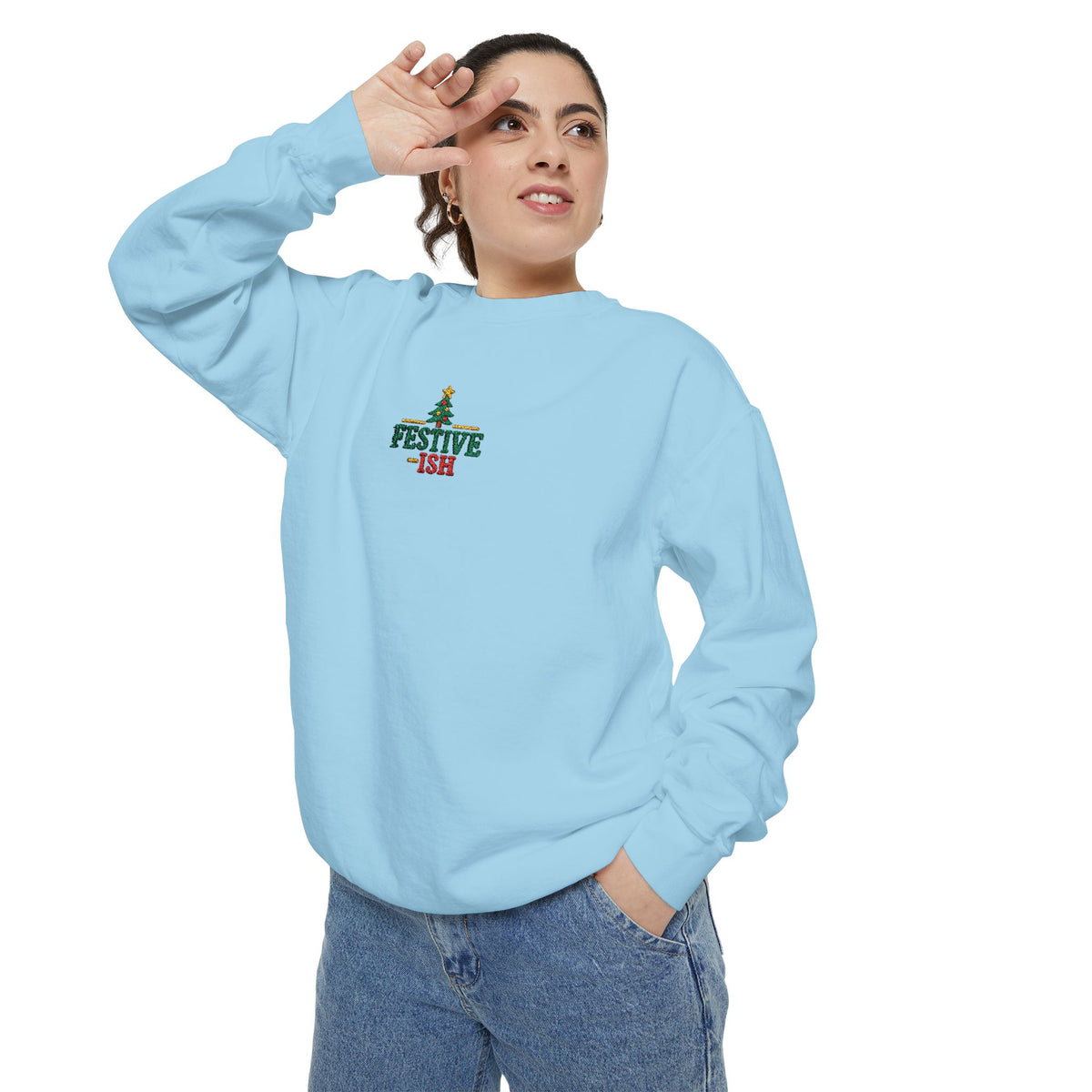 Holiday Sweatshirt — Festiv-ish Christmas Tree Crewneck