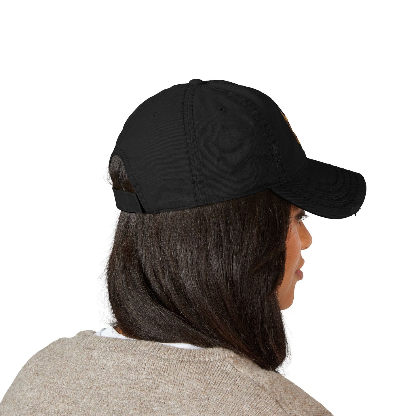 Great Dane Head Embroidered Hat | Distressed Baseball Cap