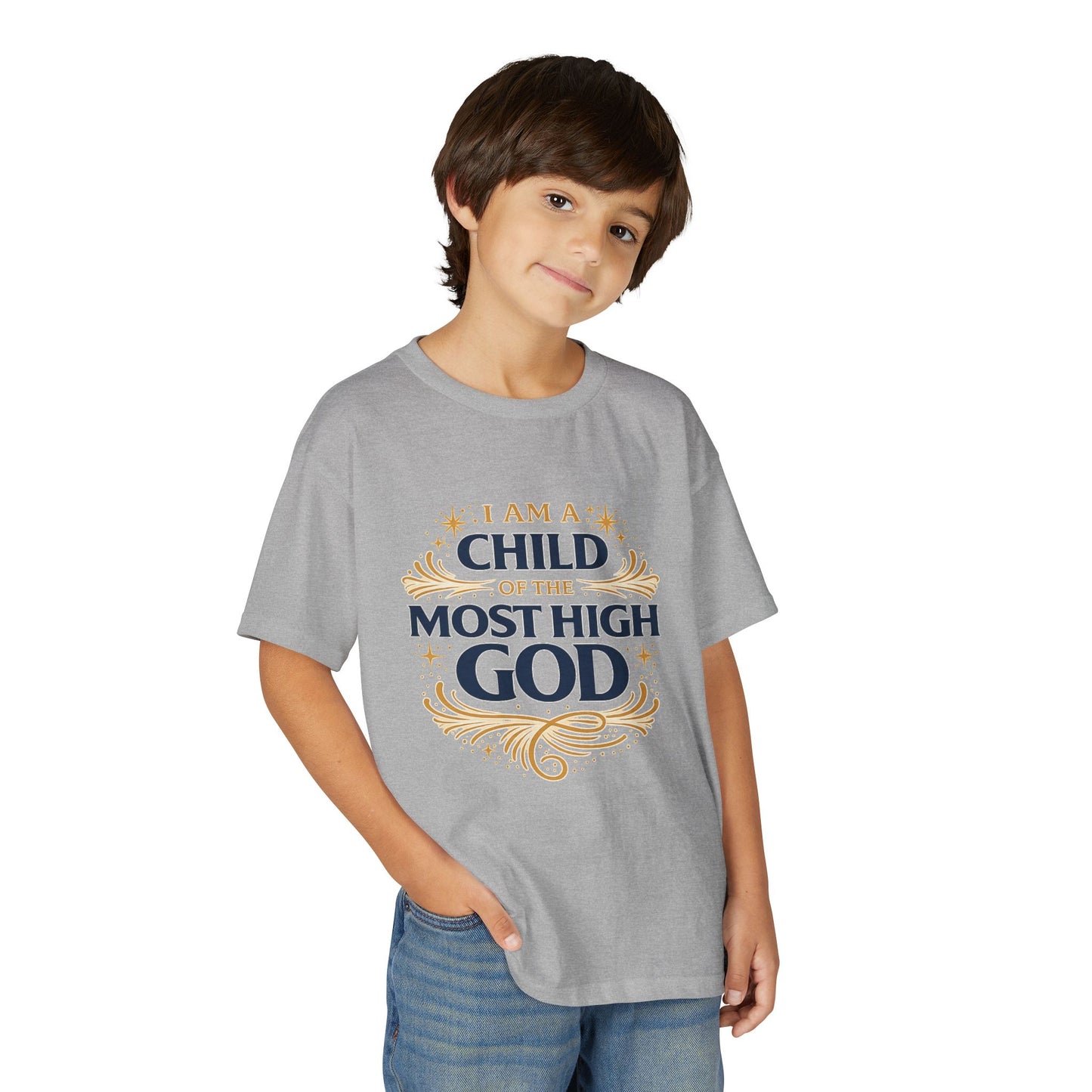 I Am A Child of the Most High God Youth T-Shirt | Christian Faith Tee