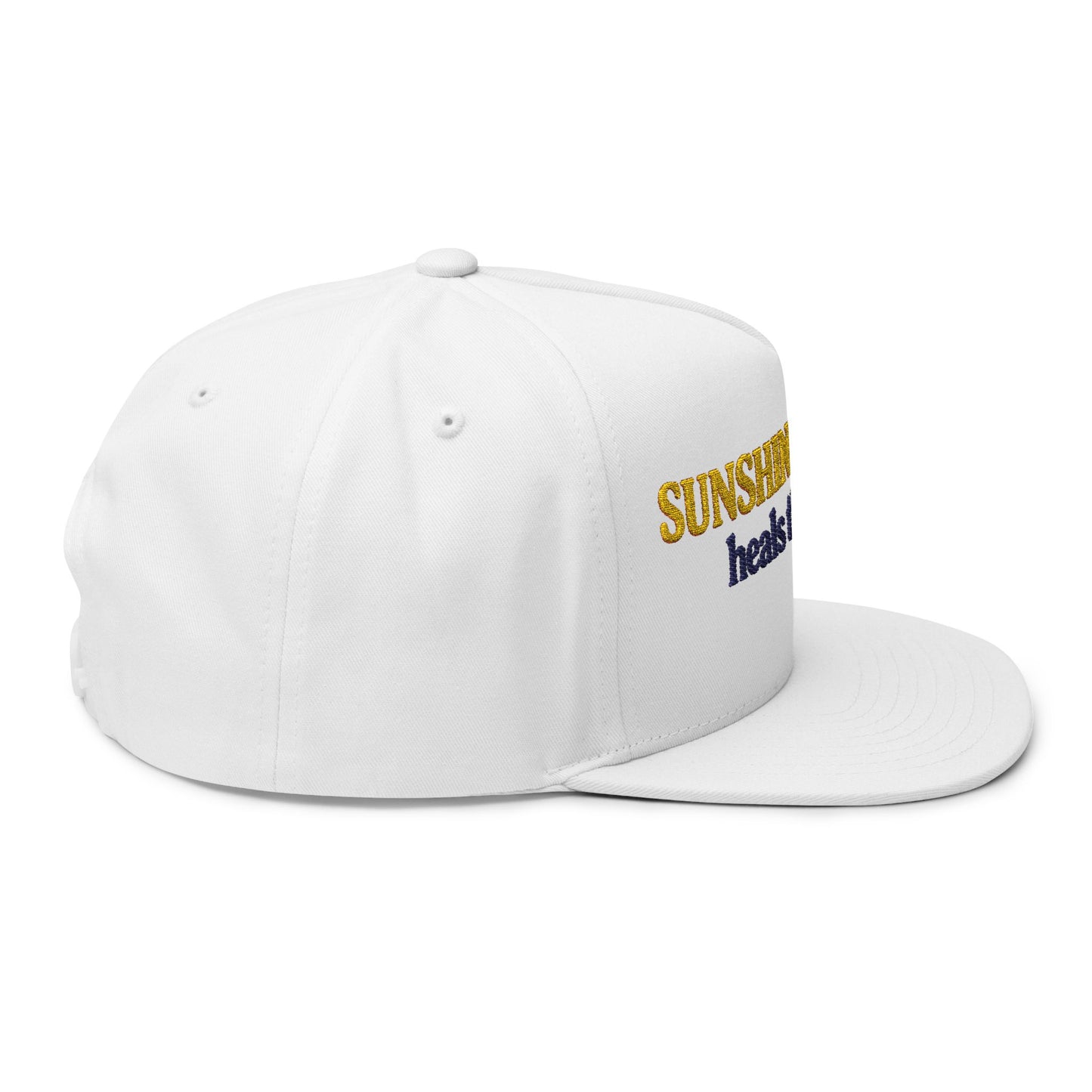 Sunshine and Disney heals the soul Flat Bill Cap | Embroidered Patch