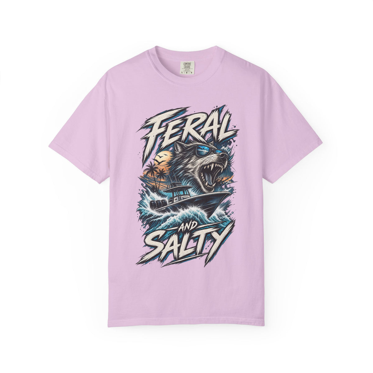T-Shirt — "Feral and Salty" Aggressive Sea Bear Graphic Tee